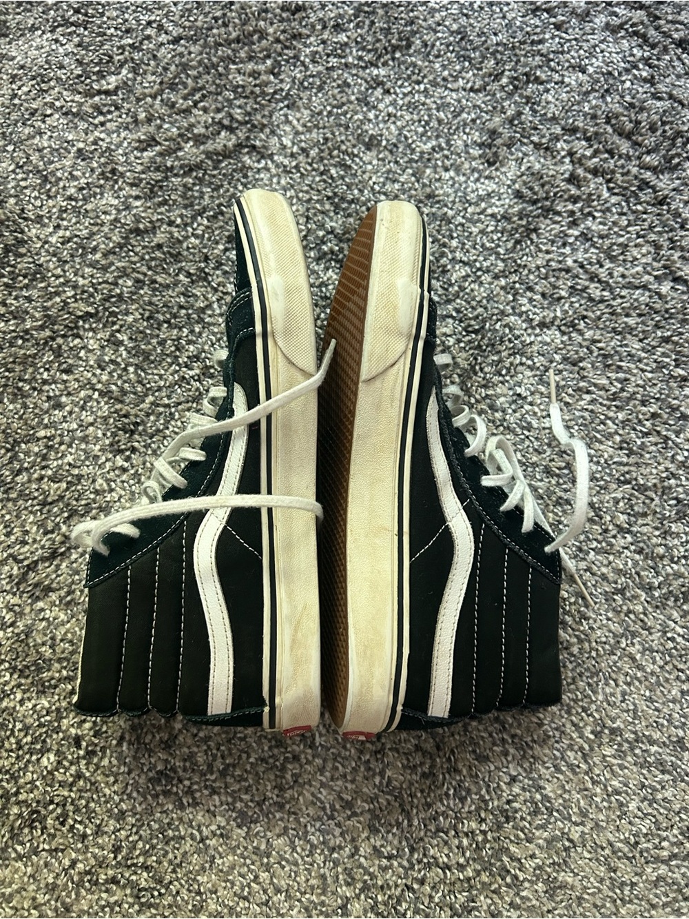 Vans Black High-Top Sneakers with White Stripe